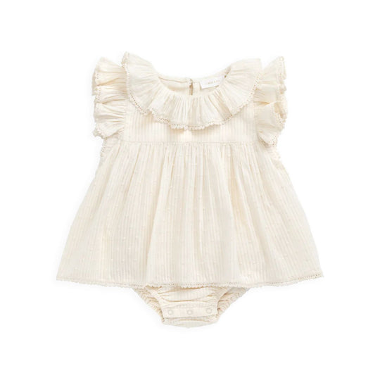 Organic Cotton Frannie Playsuit-Parchment by Jamie Kay