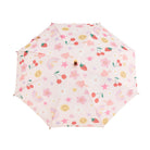 Colorful patterned umbrella on a white background