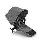 Gray baby stroller on a white background