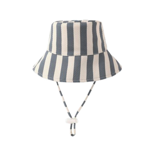Bucket Hat - Retro Stripe Ocean by Quincy Mae