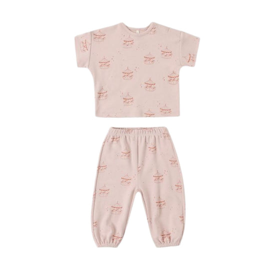 Jersey Tee + Pant Set - Carousel by Quincy Mae