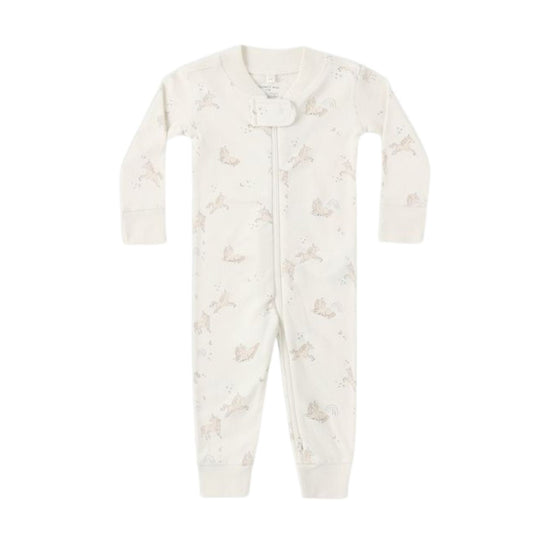 Zip Long Sleeve Sleeper - Unicorns by Quincy Mae