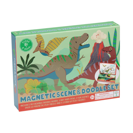 Dino Magnetic Scene & Doodle Set by Floss & Rock