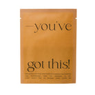 Korean face sheet mask packaging with 'you've got this!' text on a white background