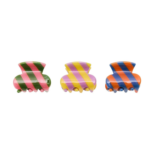Striped Mini Claw Clips by Mimi & Lula