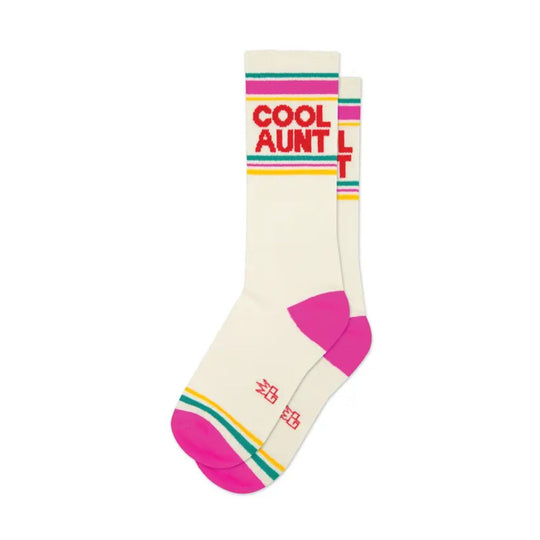 Cool Aunt Gym Crew Socks by Gumball Poodle