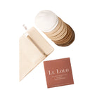 Le Lolo reusable nursing pads with packaging on a white background