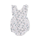 Floral-patterned baby romper on a white background