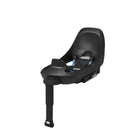 Black baby car seat base on a white background