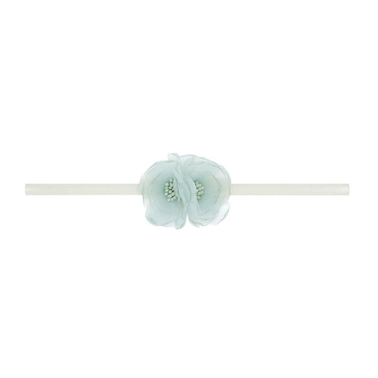 Flower Skinny Soft Nylon Headband - Magnolia Willow by Baby Bling