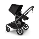 Black stroller on a white background