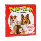 Poke-a-Dot book cover with two dogs on a red background
