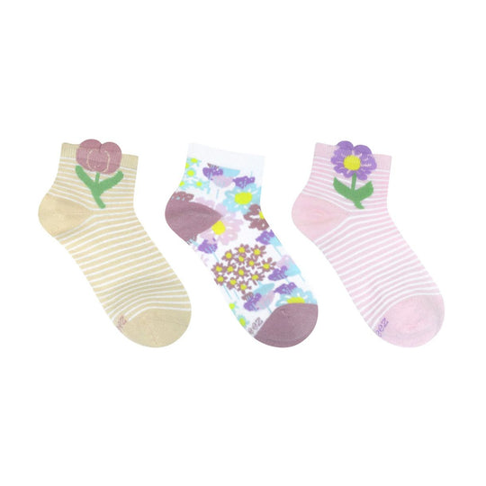 My Little Garden 3-Pack Quarter Socks by Robeez