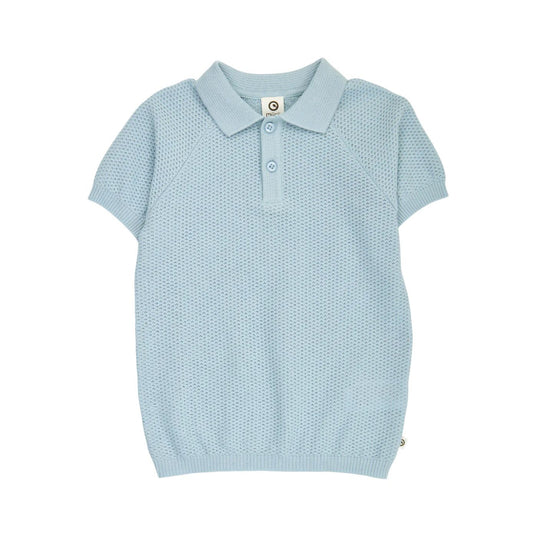 Sea Knit Short Sleeve Polo - Ocean by Musli