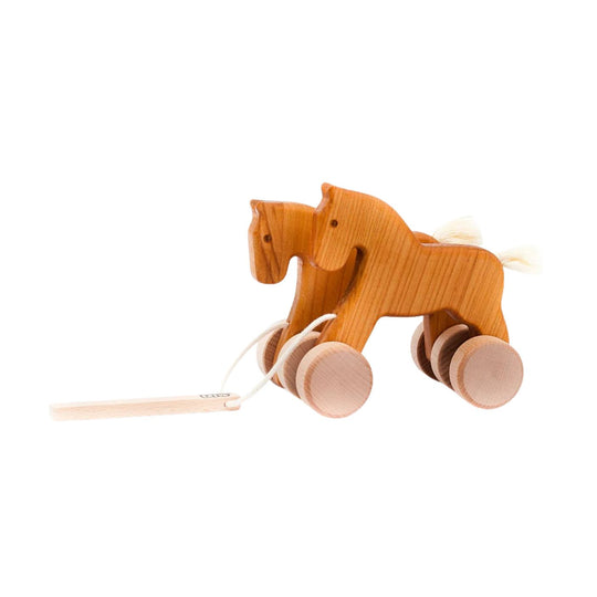 Galloping / Jumping Horses Toy in Natural by Little Poland Gallery