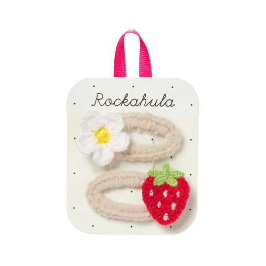 Crochet Daisy and Strawberry Clips by Rockahula Kids