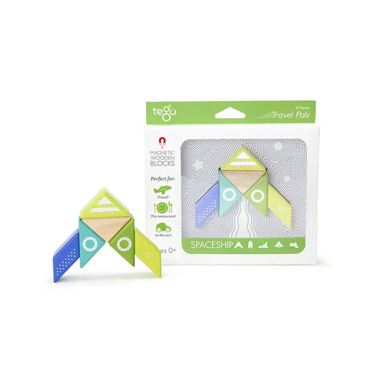 Magnetic Block Set - Spaceship Travel Pal by Tegu