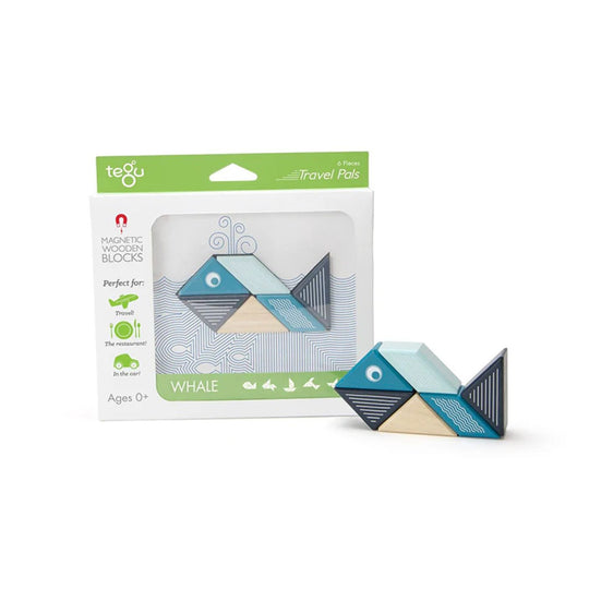 Magnetic Block Set - Whale Travel Pal by Tegu