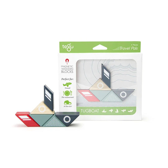 Magnetic Block Set - Tugboat Travel Pal by Tegu