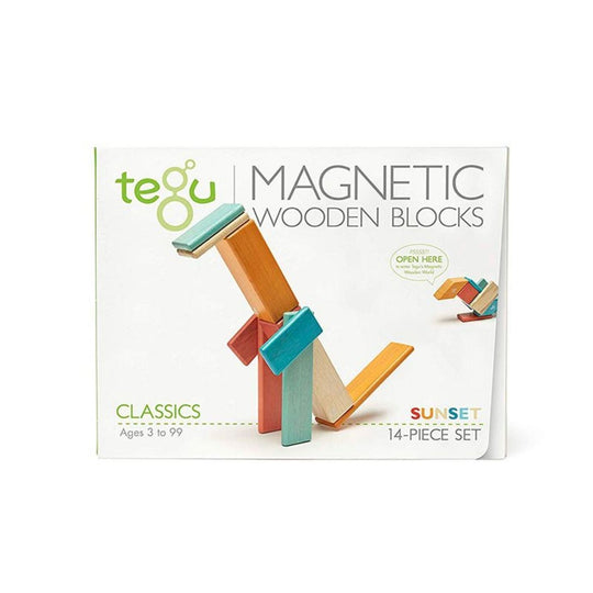 Magnetic Block Set 14 Pc Set - Sunset by Tegu