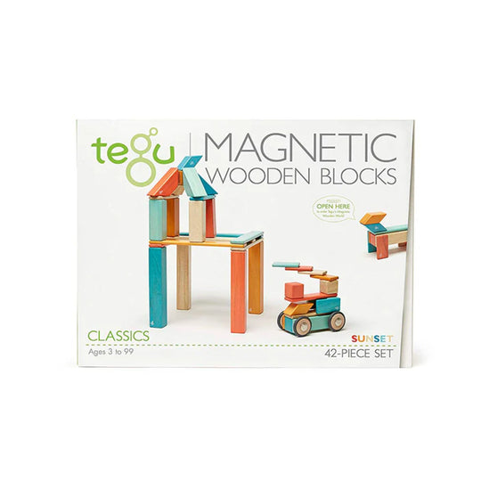Magnetic Block Set 42 Pc Set - Sunset by Tegu