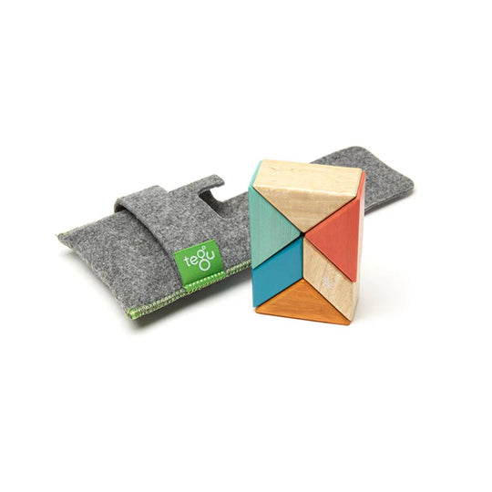 Magnetic Block Set 6 Pc Prism Pocket Pouch - Sunset by Tegu