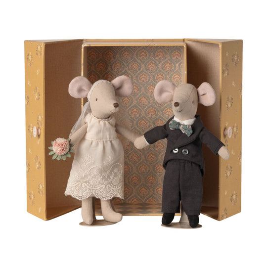 Wedding Mice Couple in Box, Mum and Dad by Maileg