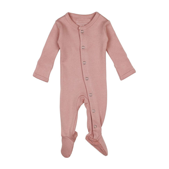 Organic Snap Footie - Mauve by Loved Baby