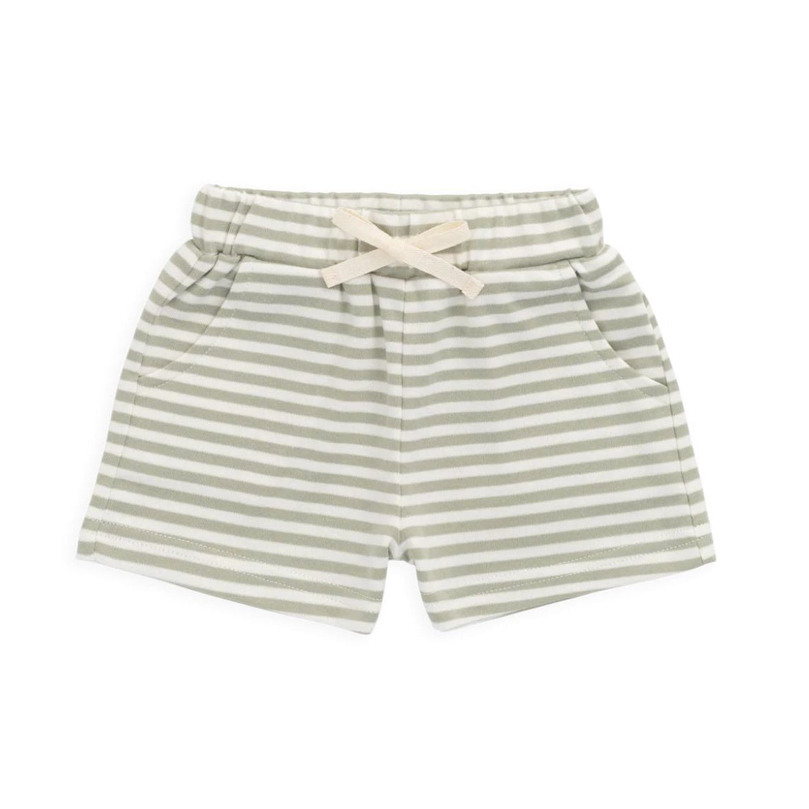 Striped shorts on a white background