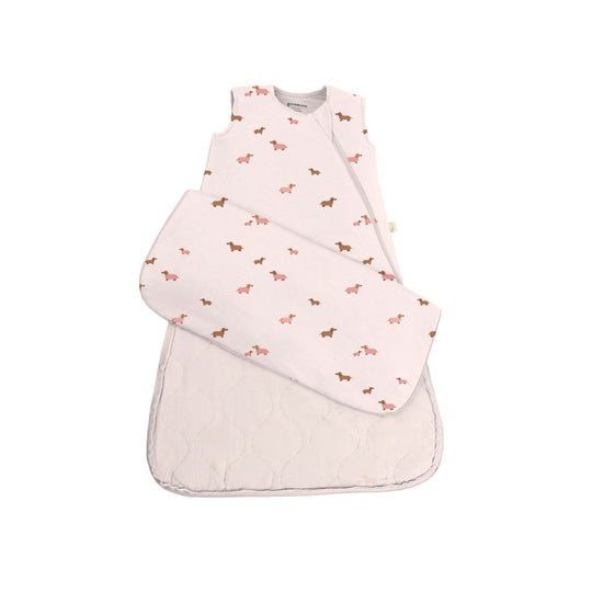 1.0 Tog Sleep Bag - Pink Dog by gunamuna