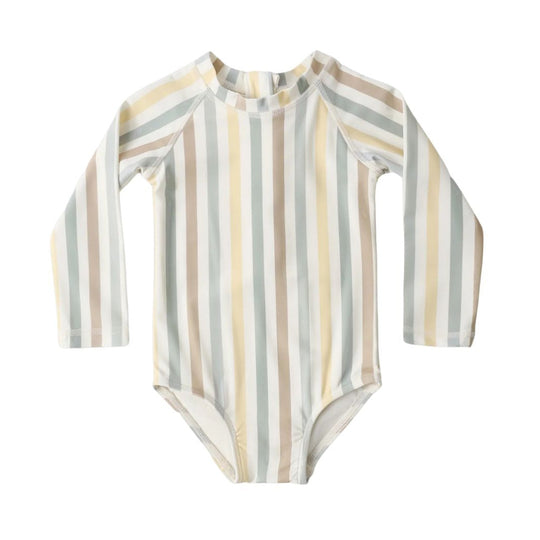 Delphine Rashguard One-Piece - Valencia Stripe by Rylee + Cru