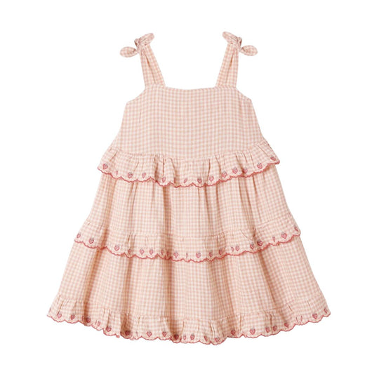 Ruffled Swing Dress - Petal Gingham by Rylee + Cru
