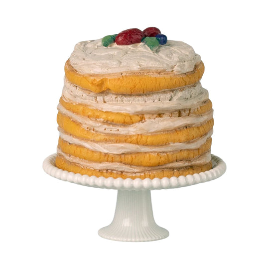 Party Cake and Cake Stand, Mouse - Off White by Maileg