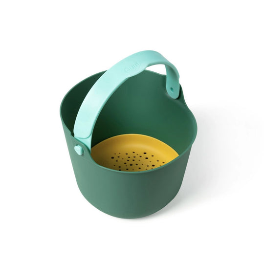 Bucki Beach Bucket and Sand Sifter - Garden Green by Quut Toys