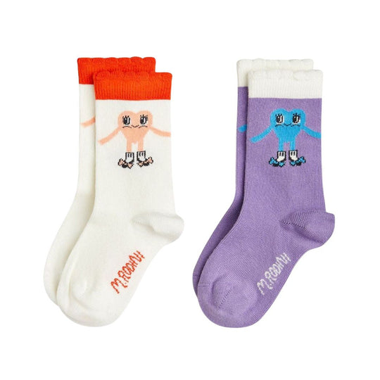 Heart in Shoes 2-Pack Socks by Mini Rodini - FINAL SALE