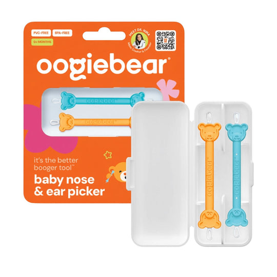 Baby Booger and Ear Wax Picker 2 Pack - Orange + Blue by Oogiebear
