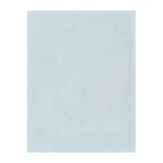 Harborview Herringbone Mini Blanket - Sky Blue by ChappyWrap
