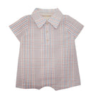 Plaid shirt with a collar on a white background