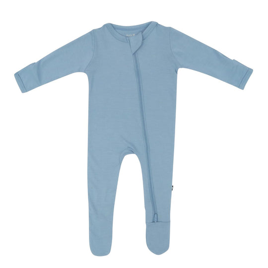 Solid Footie with Zipper - Slate by Kyte Baby