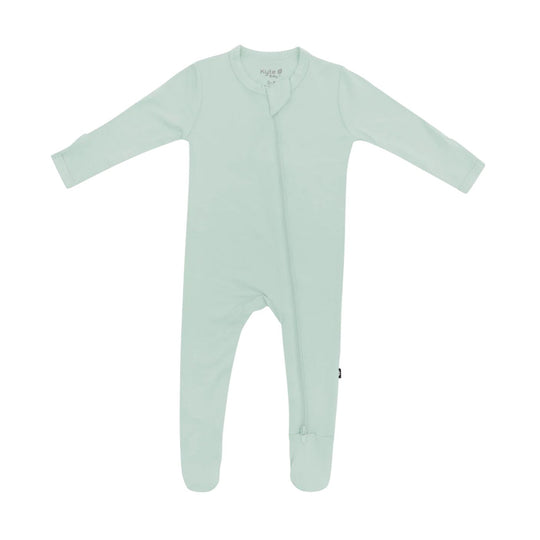 Solid Footie with Zipper - Sage by Kyte Baby