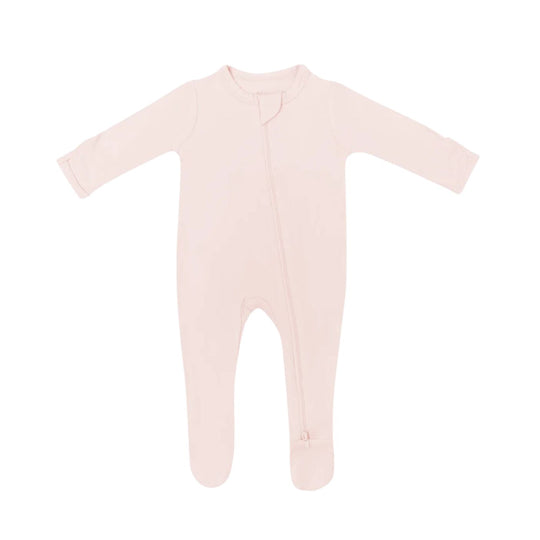 Solid Footie with Zipper - Blush by Kyte Baby