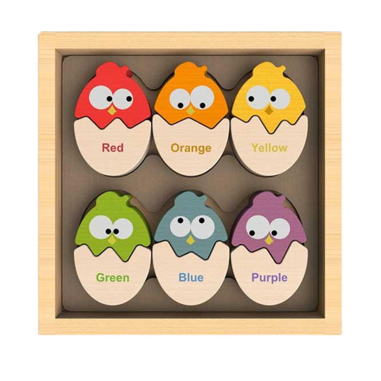 Colors 'N Eggs Wooden Puzzle English/Spanish by Begin Again