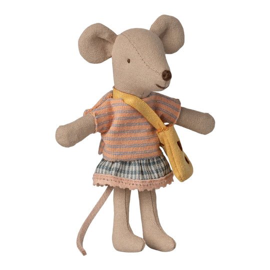 Little Sister Mouse With Bag by Maileg