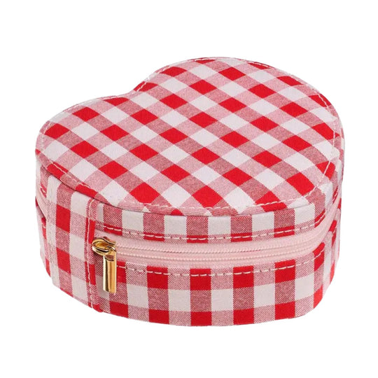 Gingham Love Heart Jewellery Box by Rockahula Kids