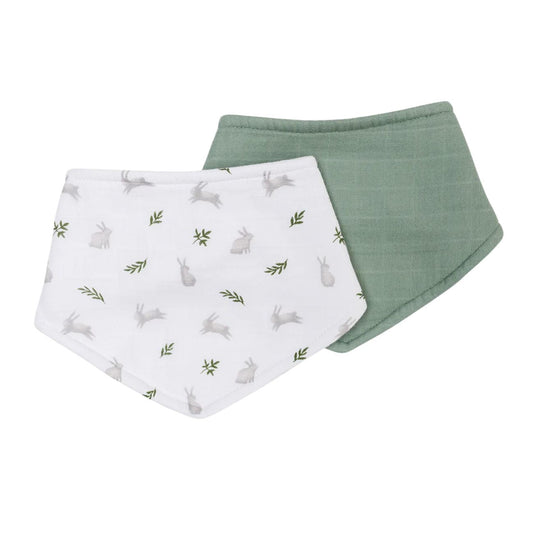 Bandana Bibs Set - Bunnies & Fern by Lulujo