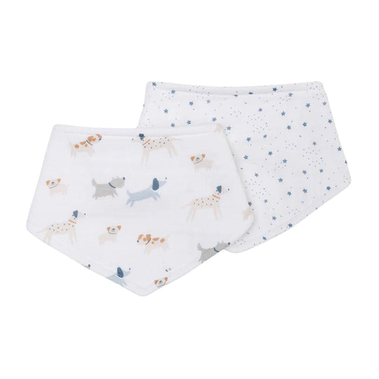 Bandana Bibs Set - Puppy & Stars by Lulujo