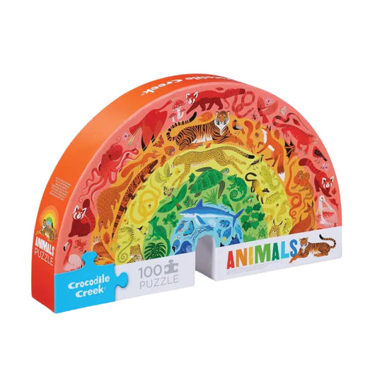 100 Piece Puzzle - Rainbow Animals by Crocodile Creek