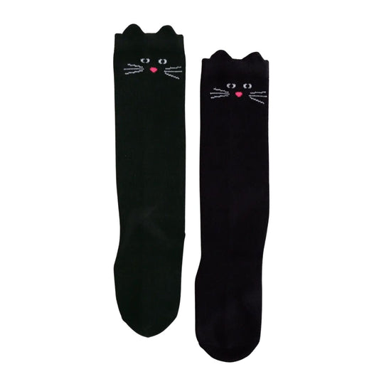 Black Cat Knee High Socks by Little Stocking Co.