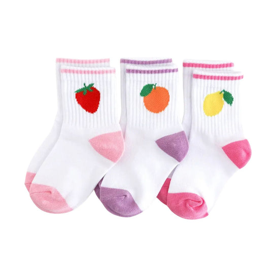 Tutti Frutti Crew Socks 3pk by Little Stocking Co.