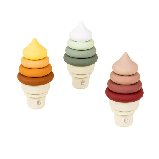 3 Sets of Silicone Stackable Ice Cream Cones (18 Pcs) by Coco Village